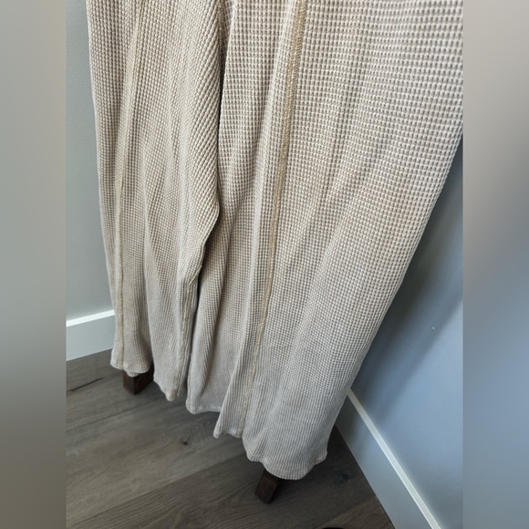 Mono B Beige Boho Jumpsuit with Pockets - Picture 5 of 7